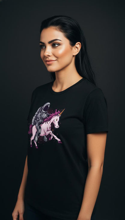 Space Explorer Unicorn Tee For Women
