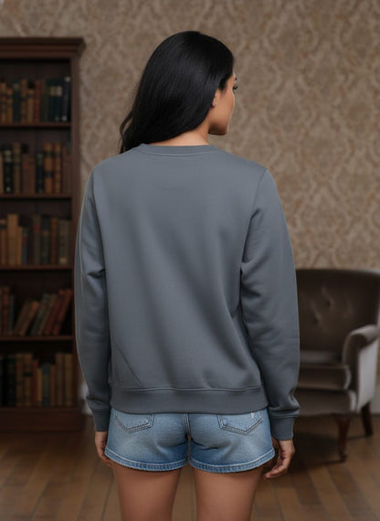 Premium Grey Crewneck – Stylish Casual Wear for Women