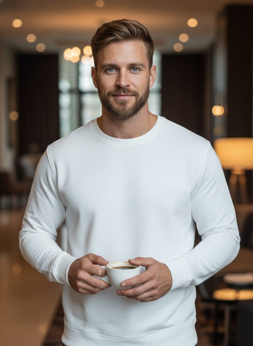 Classic White Minimal Sweatshirt – Premium Comfort Fit