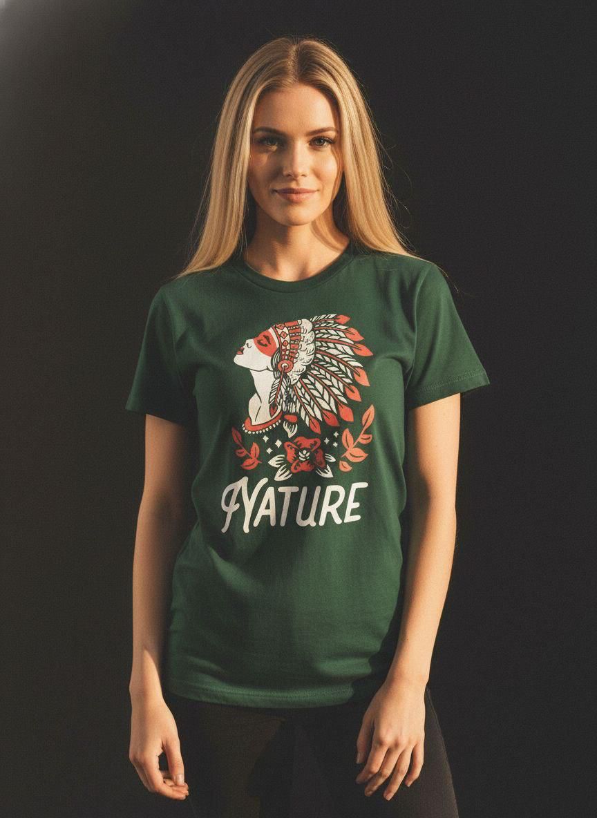 Nature Indian Girl Graphic Tee