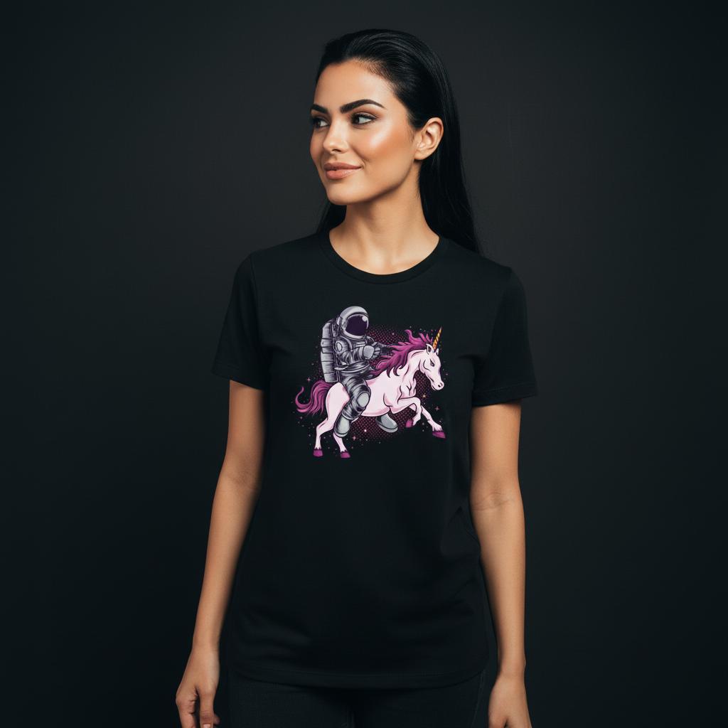 Space Explorer Unicorn Tee For Women