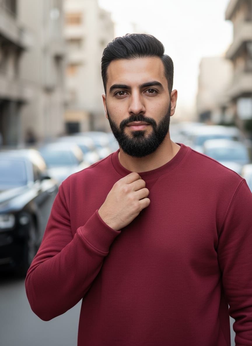 Classic Red Wine Sweatshirt – Premium Streetwear Fit