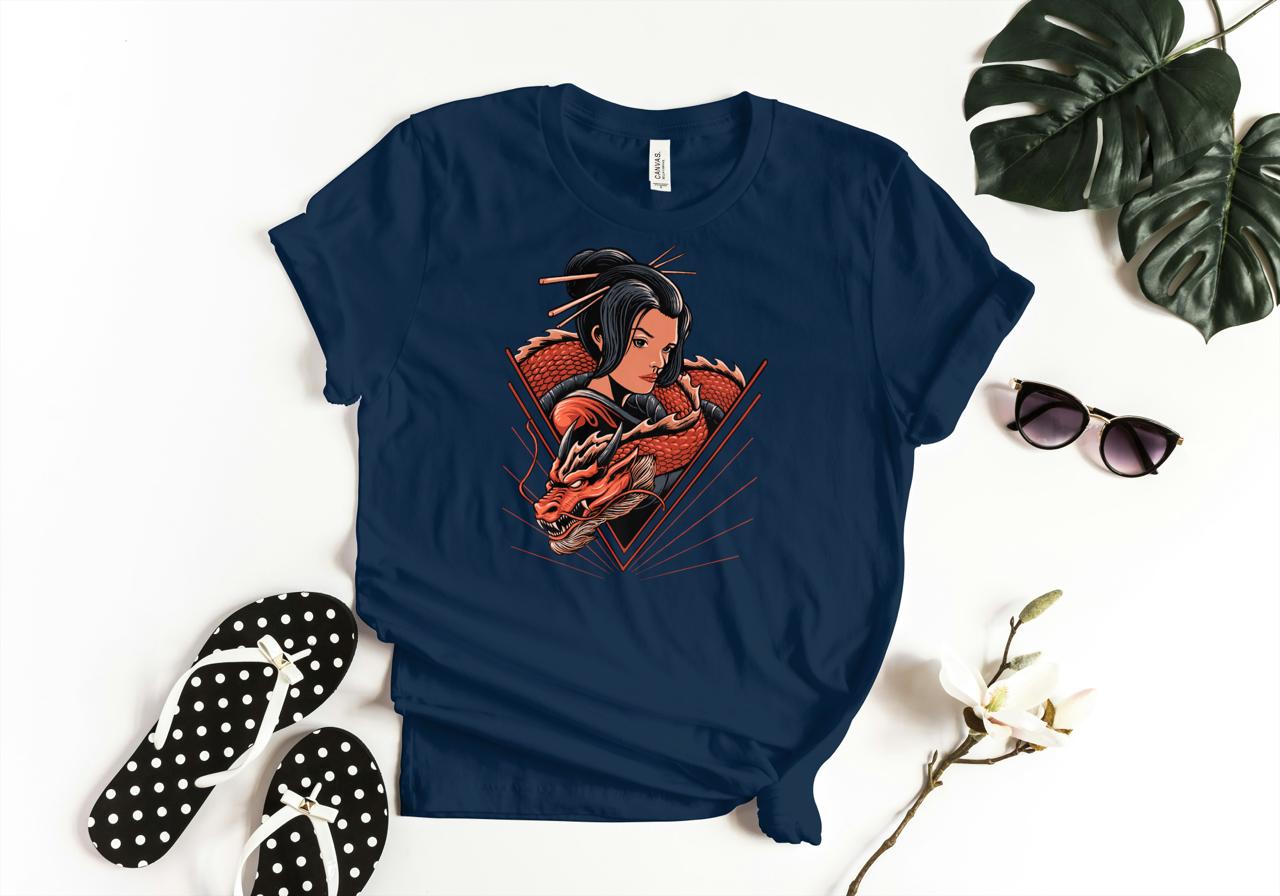 Dragon Empress Tee – Mythic Illustrative Artwork for Women