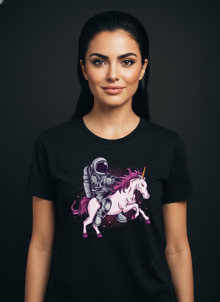 Space Explorer Unicorn Tee For Women
