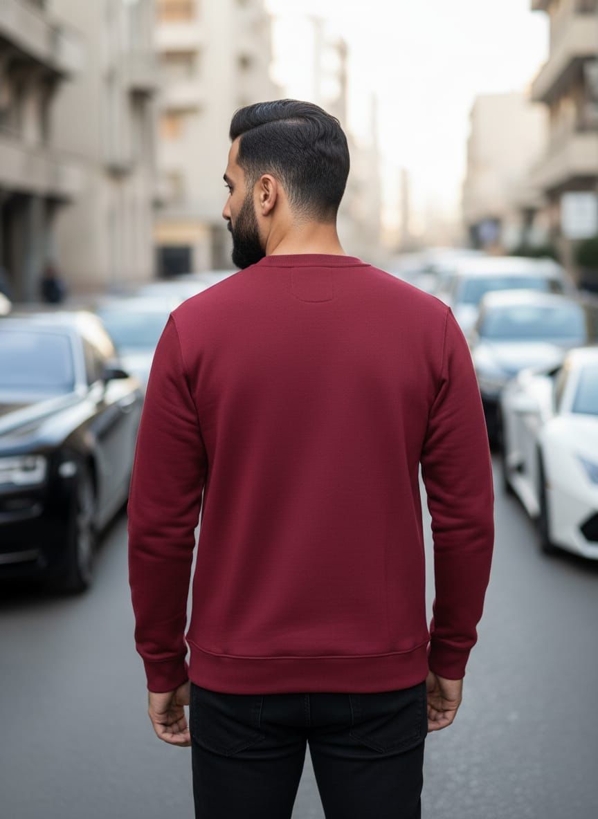 Classic Red Wine Sweatshirt – Premium Streetwear Fit