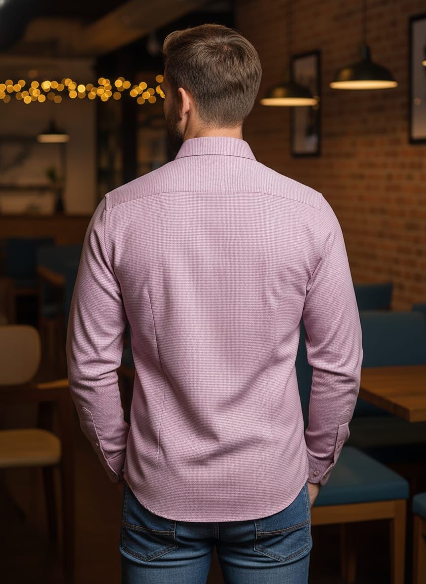 Premium Pink Texture Shirt – Clean & Sophisticated Look
