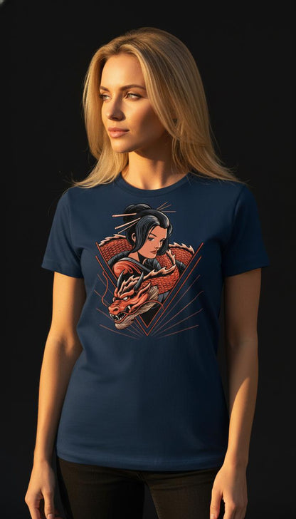 Dragon Empress Tee – Mythic Illustrative Artwork for Women