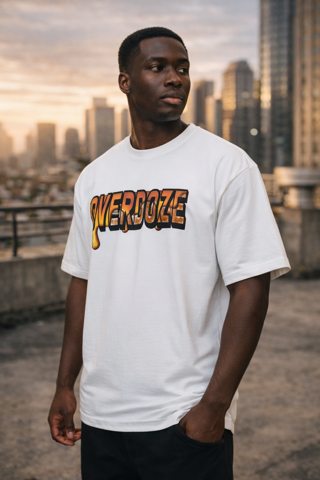 Alpha Wolf Royal Back Graphic Oversize Tee