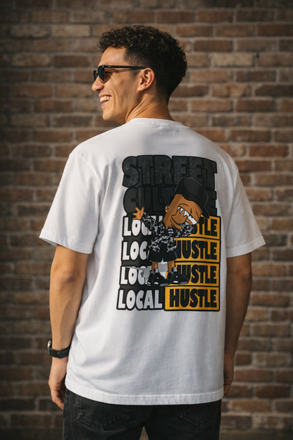 Street Culture Local Hustle Graphic Oversize Tee