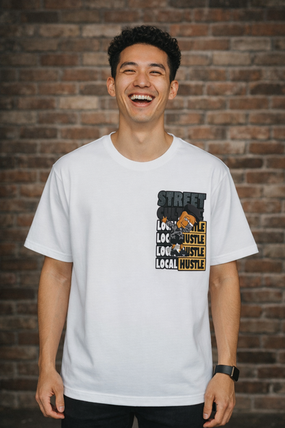 Street Culture Local Hustle Graphic Oversize Tee