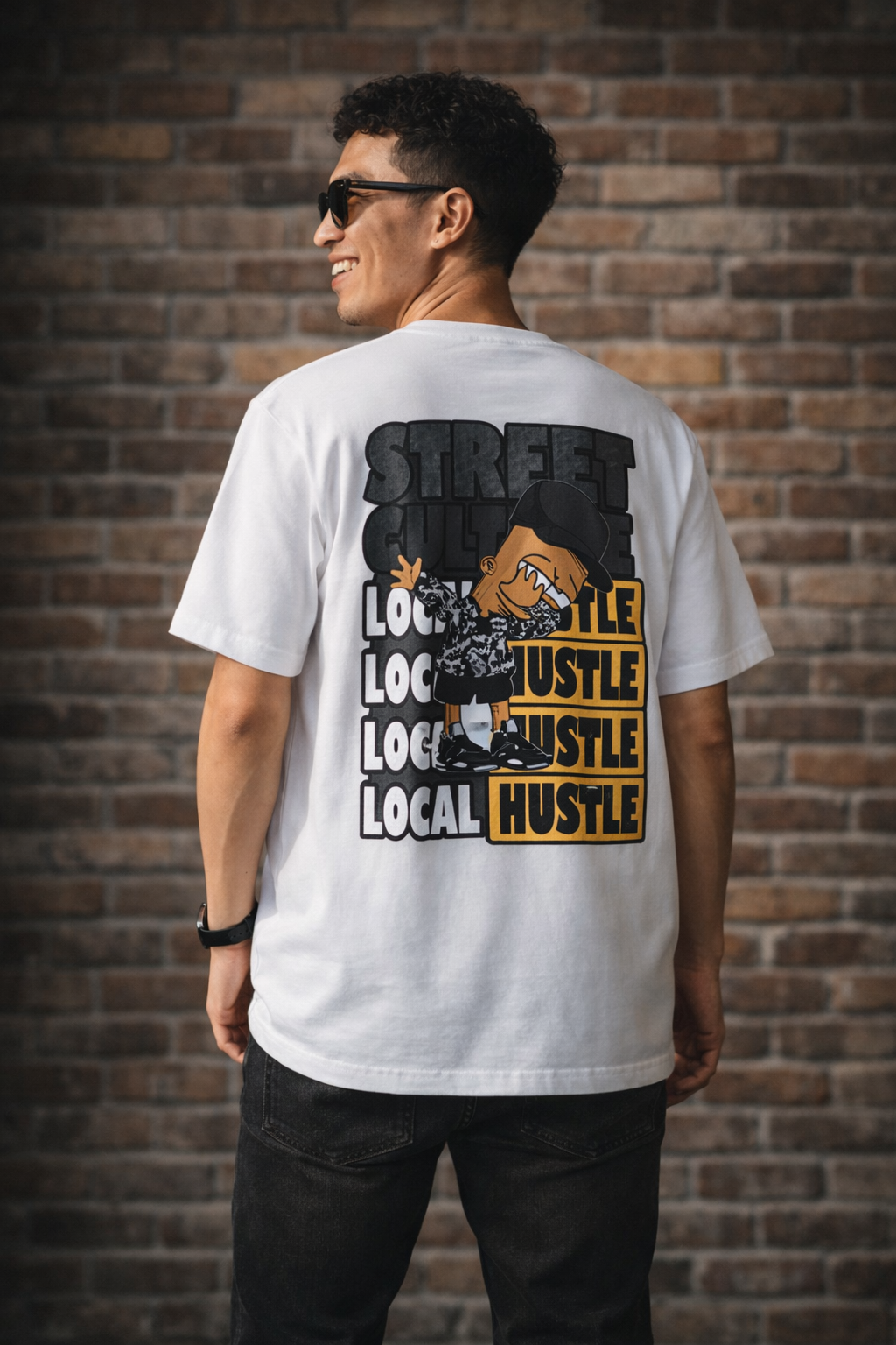 Street Culture Local Hustle Graphic Oversize Tee
