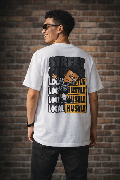 Street Culture Local Hustle Graphic Oversize Tee