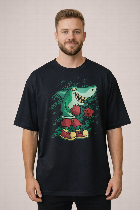 The Knockout Shark Streetwear Oversize Tee