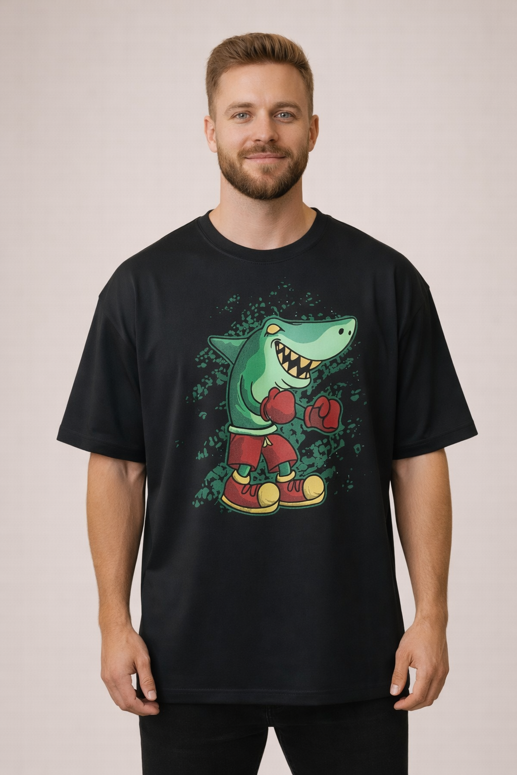 The Knockout Shark Streetwear Oversize Tee