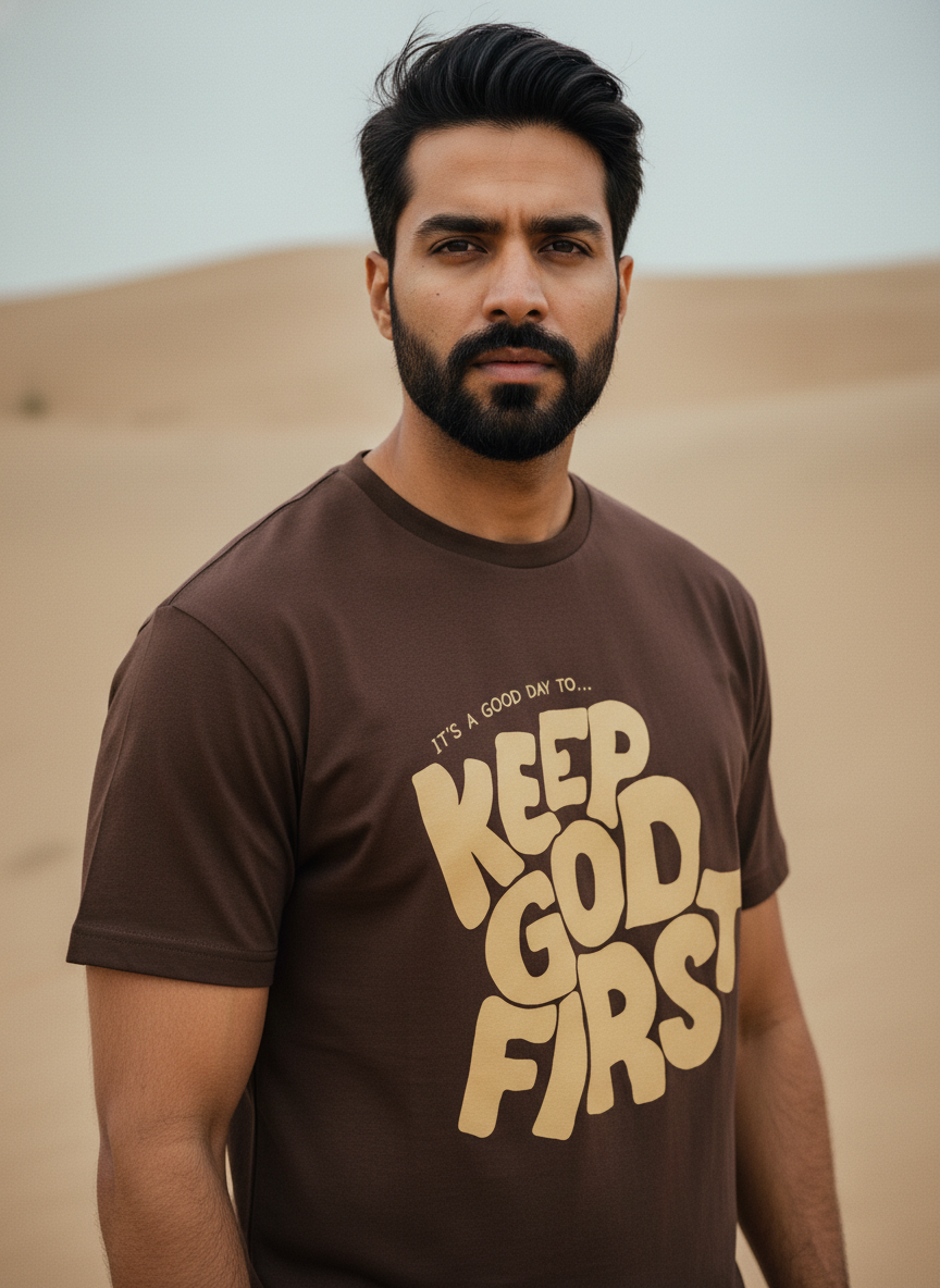 Keep God First Retro Regular Graphic Tee