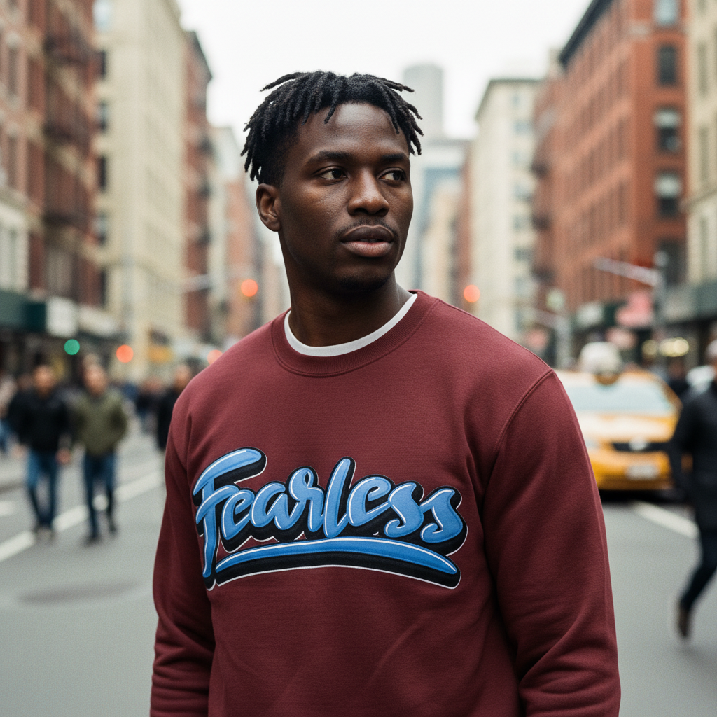 "Fearless" Varsity Script Sweatshirt