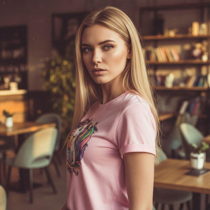 Kawaii Unicorn on Skateboard Regular Fit Tee