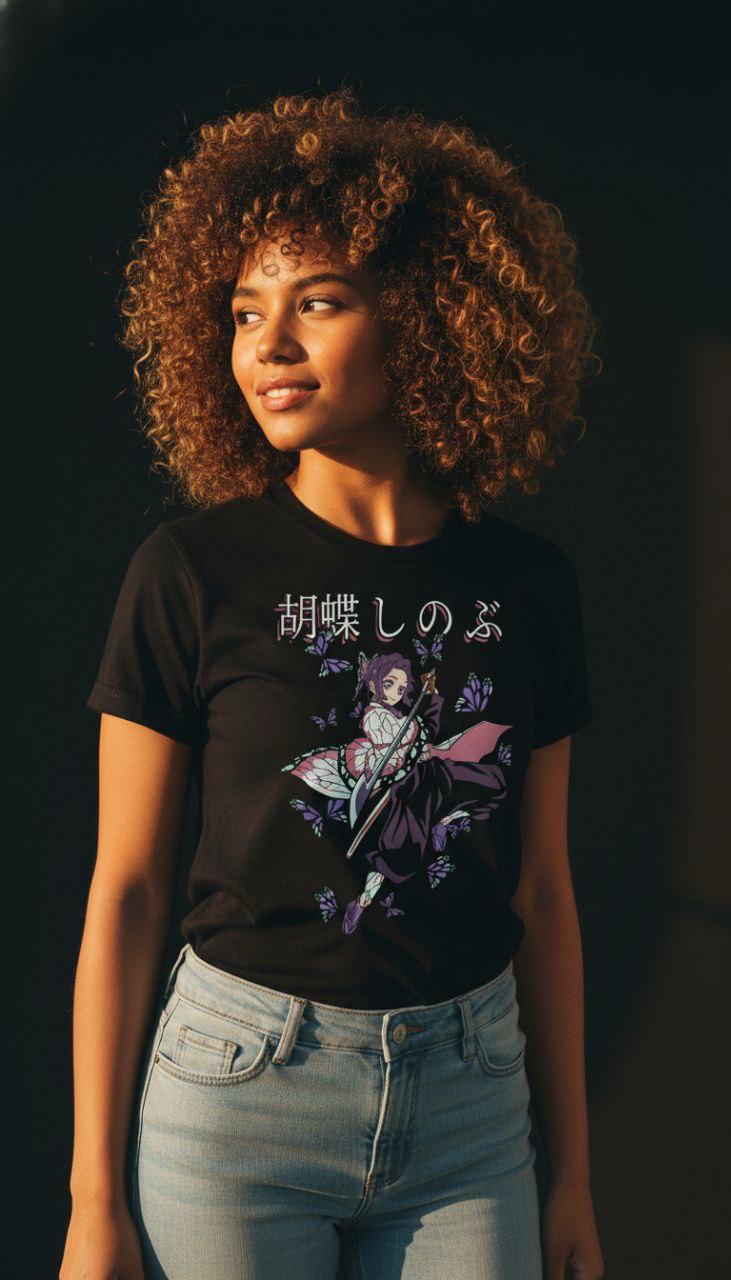Butterfly Blade Anime Regular Fit Graphic T-Shirt