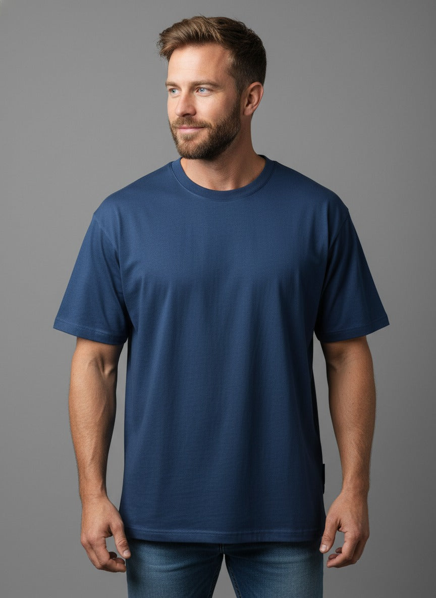 "INSANE" Pink Skull Navy Oversized Tee