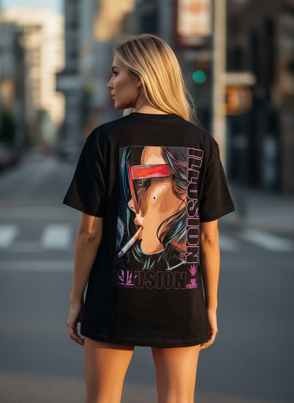 ILLUSION Cyberpunk Visor Oversize T-Shirt