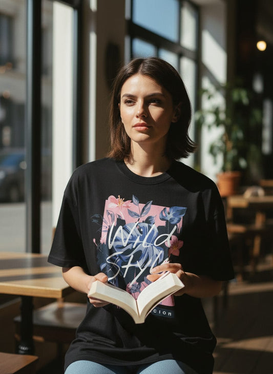 Midnight Botanical "Wild Style" Oversize Streetwear