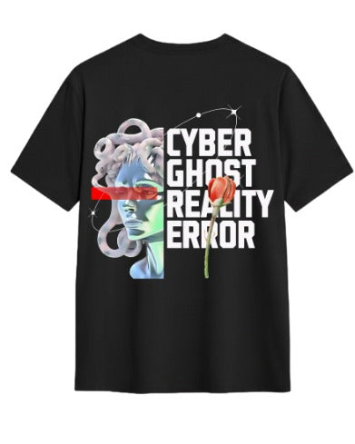 Cyber Ghost Reality Error Oversized Streetwear T-Shirt