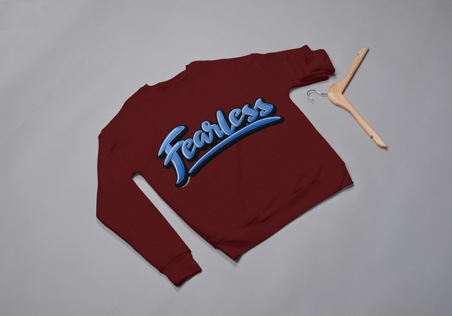 "Fearless" Maroon Graphic Sweatshirt
