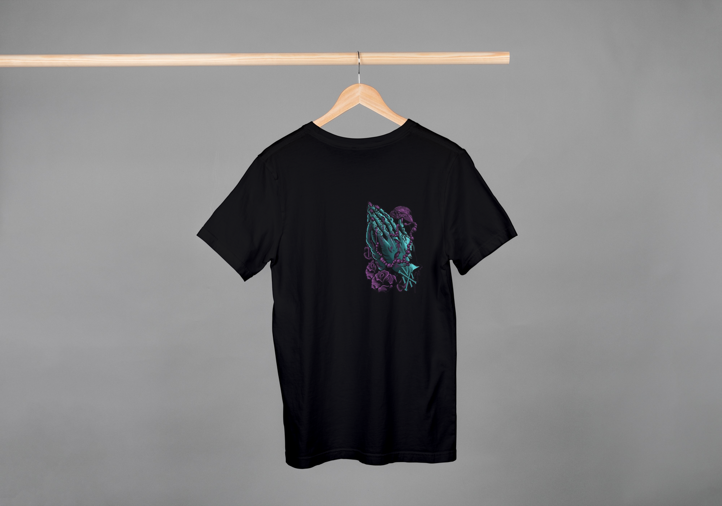 Urban Gothic "Praying Hands" Graphic Oversize Tee