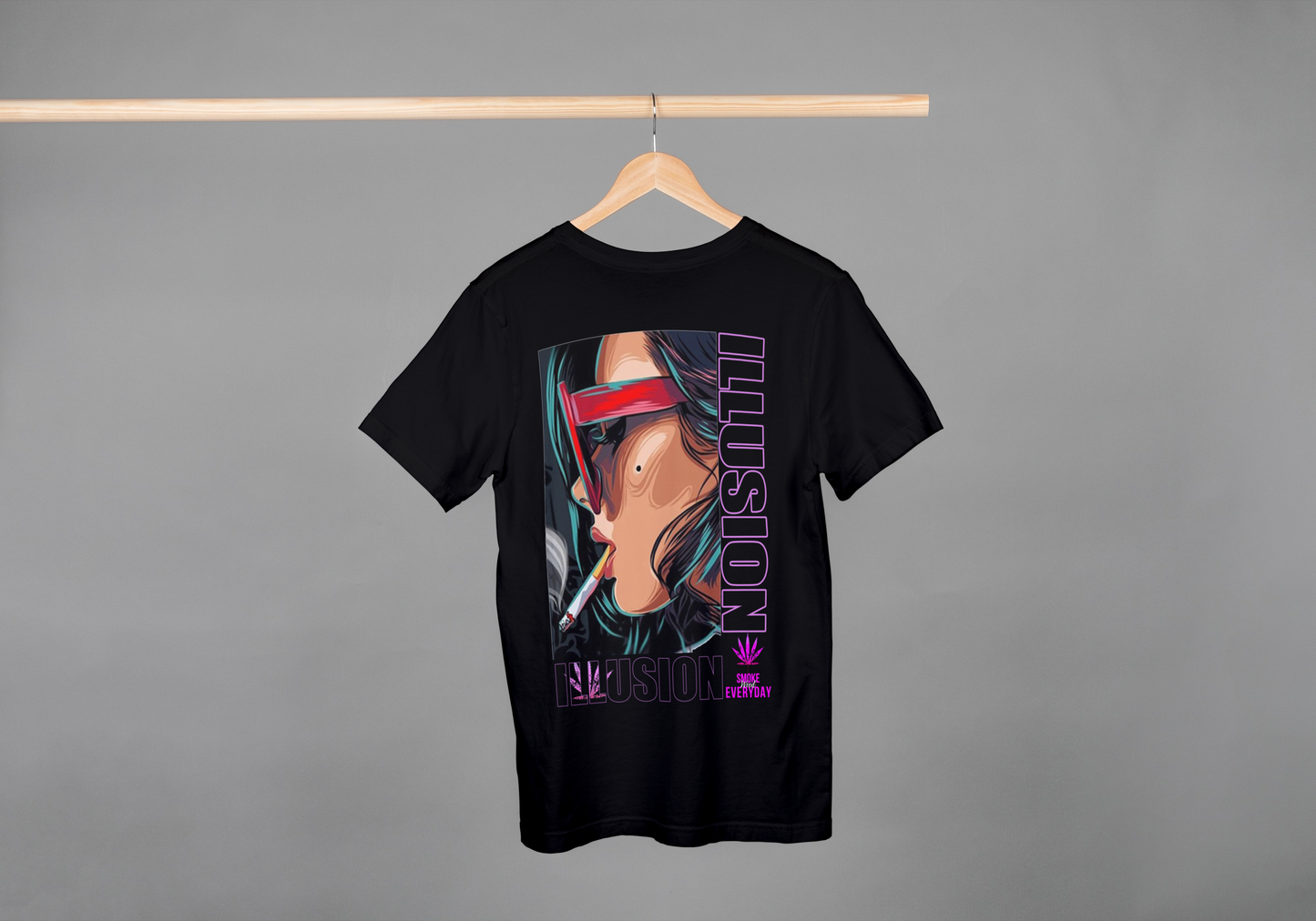 ILLUSION Cyberpunk Visor Oversize T-Shirt