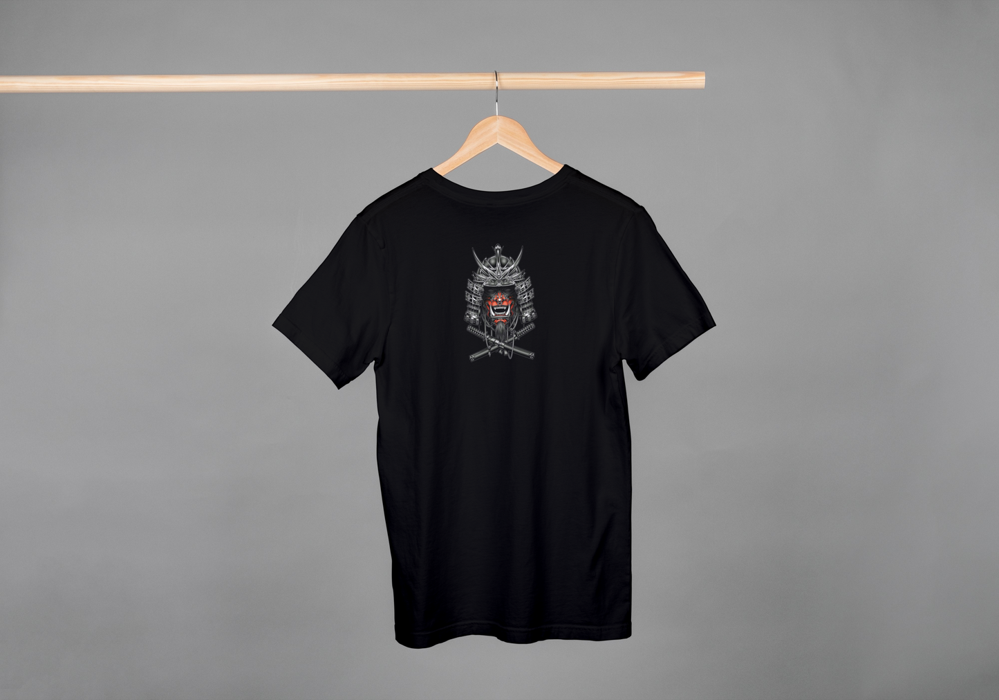 Samurai Mask Streetwear Tee – Bold Oversized Japanese Art