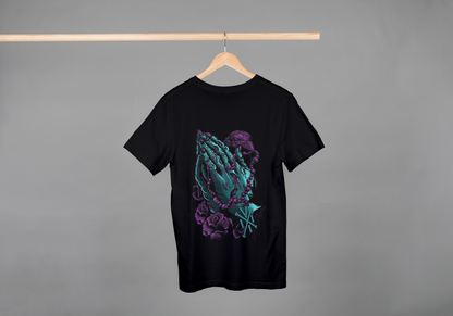 Urban Gothic "Praying Hands" Graphic Oversize Tee