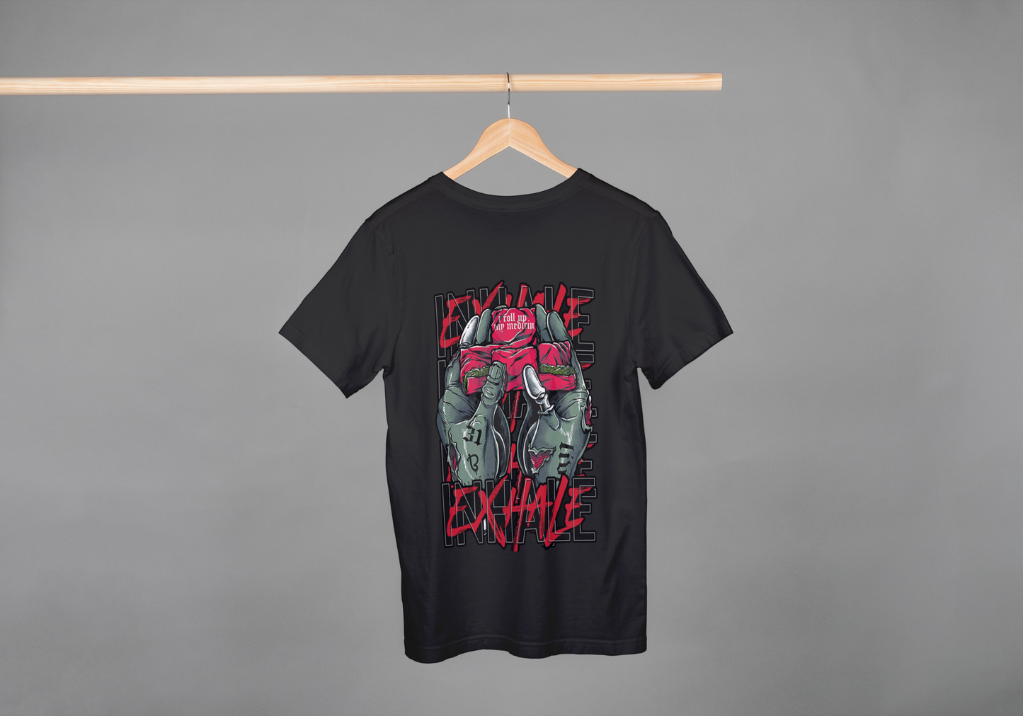 Inhale Exhale Cyborg Hands Oversize tshirt Tee