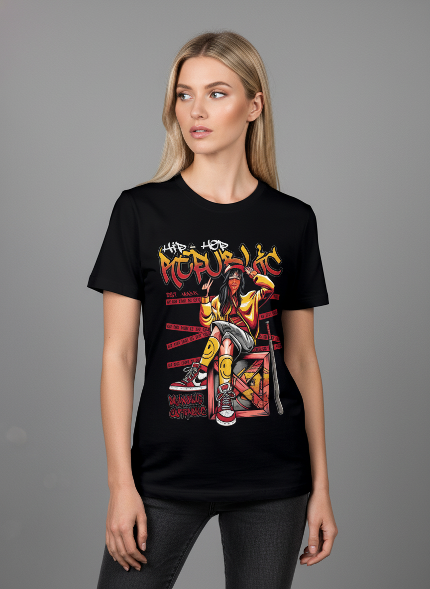 Hip Hop Attitude Graphic Streetwear T-Shirt