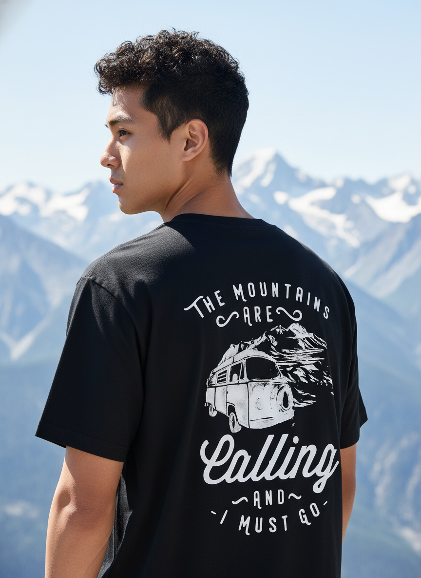 Wanderlust Mountain Escape Graphic Oversize Tee..