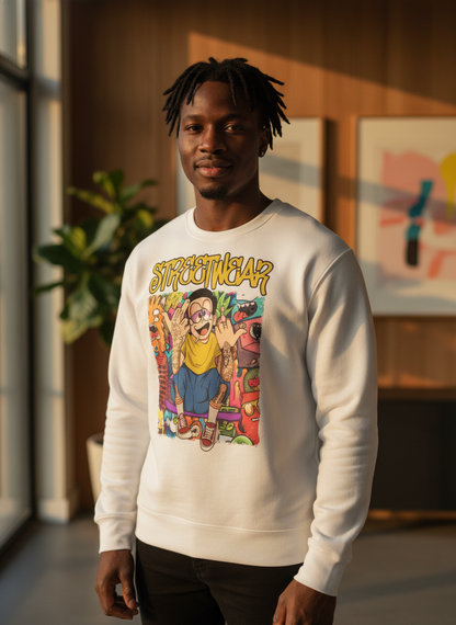 "STREETWEAR" Maximalist Cartoon Crewneck