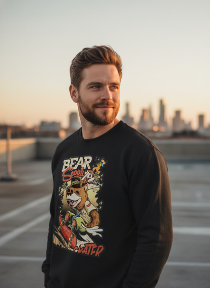 Cool Bear Skater Graphic Sweatshirt For Men