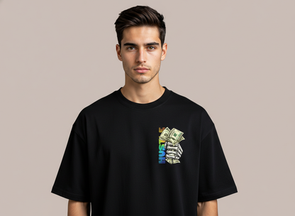 Respect & Hustle Streetwear Graphic Oversize T-Shirt
