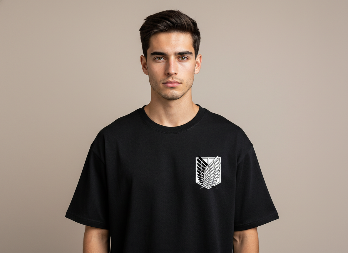 Levi Ackerman Front and Back Print Oversized T-Shirt