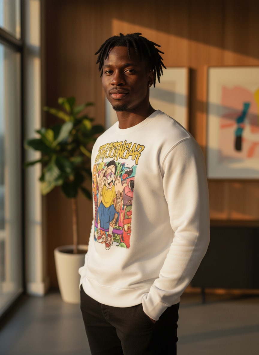 "STREETWEAR" Maximalist Cartoon Crewneck