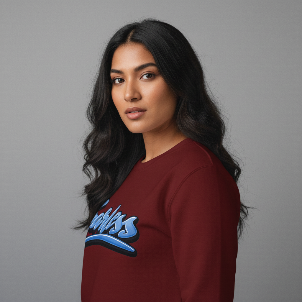 "Fearless" Maroon Graphic Sweatshirt