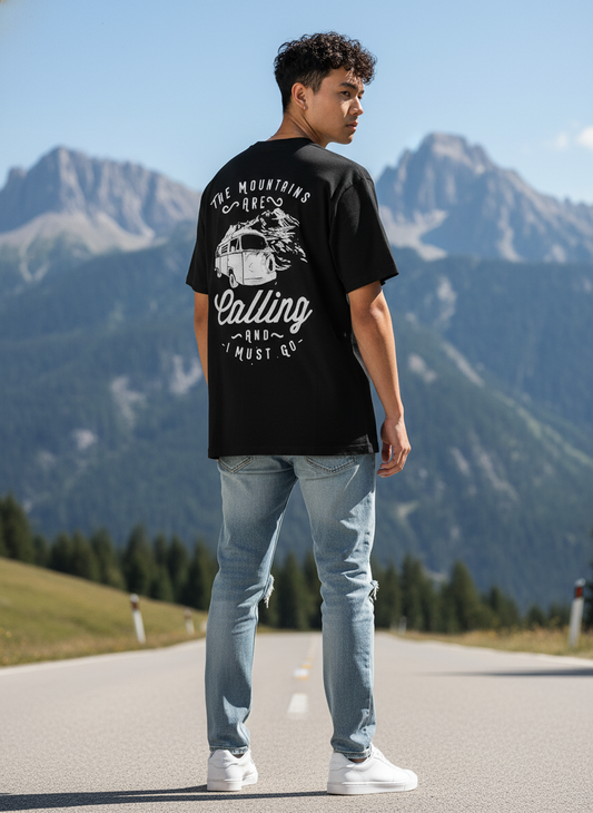 Wanderlust Mountain Escape Graphic Oversize Tee..