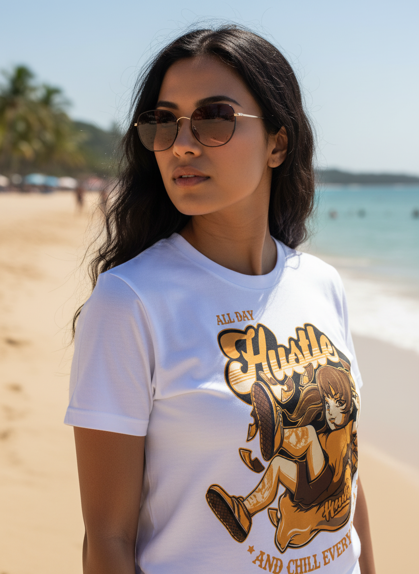 Hustle & Chill Everyday Graphic T-Shirt