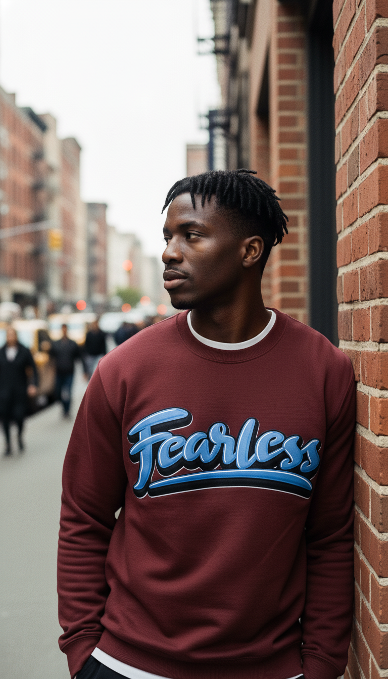 "Fearless" Varsity Script Sweatshirt