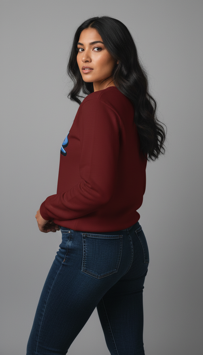 "Fearless" Maroon Graphic Sweatshirt